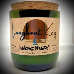 Product Image for  Longboat Key | Sea Minerals | Champagne Bottle Candle | WicksNWax