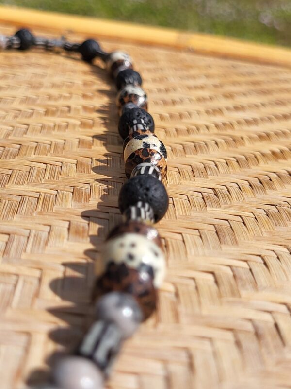 Product Image for  26 Inch Jasper & Ghananian Gooseberry, Lava Rock- Beaded, 304 Stainless Steel Pendant Necklace