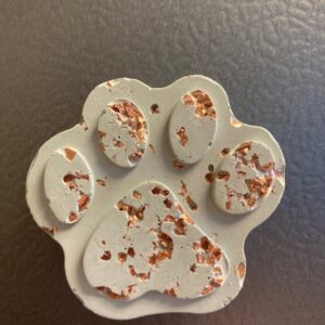 Product Image for  Rose Gold Concrete Paw Magnet