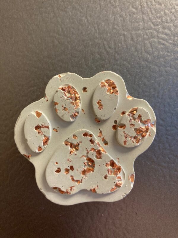 Product Image for  Rose Gold Concrete Paw Magnet