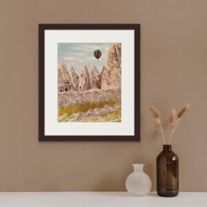 Product Image for  Capadochia, Turkey, water color in black frame
