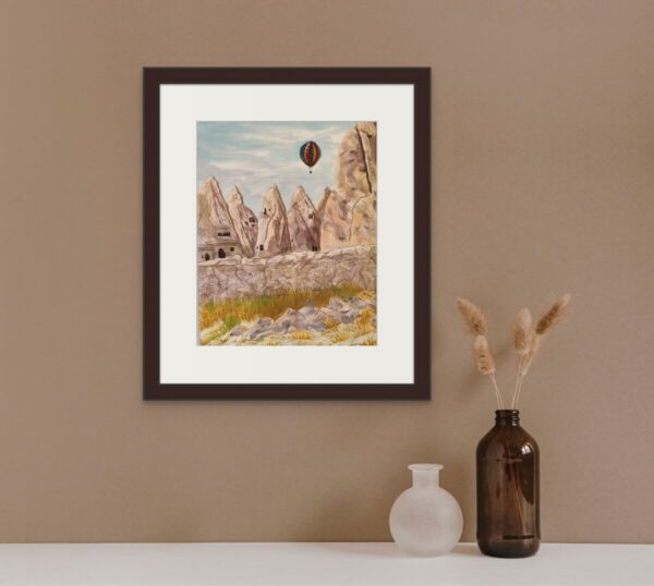 Product Image for  Capadochia, Turkey, water color in black frame