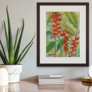 Product Image for  Heliconia flowers Watercolor
