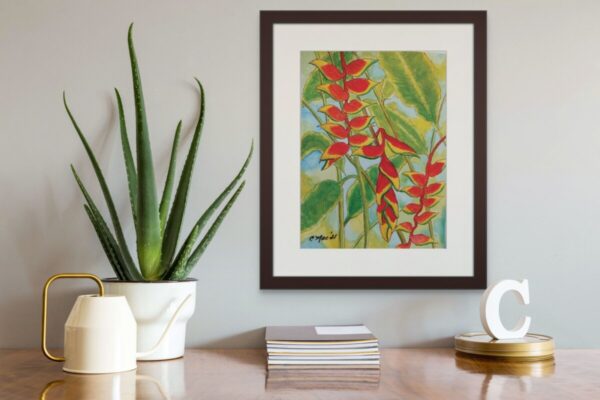 Product Image for  Heliconia flowers Watercolor