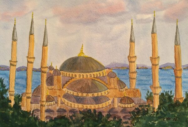 Product Image for  Mosque H S , Istanbul watercolor painting