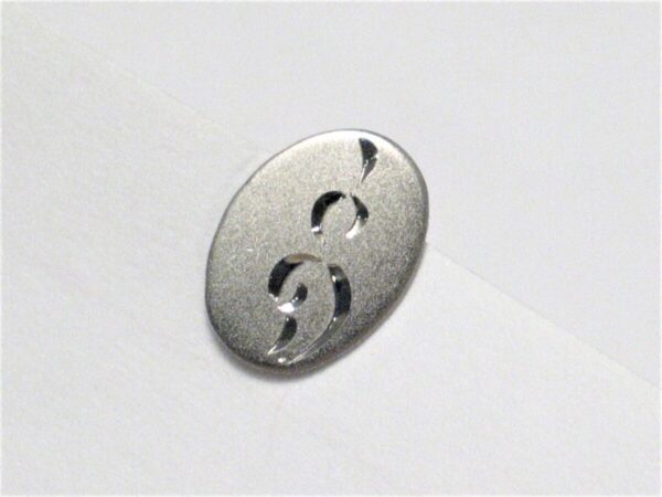 Product Image for  13.6mm Sterling Silver Diamond Cut Satin Finished Oval Tie Tack