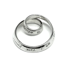 Product Image for  “Thankful that in Gods Design”… Sterling Silver Inspirational Circle Pendant