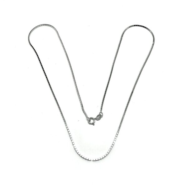 Product Image for  18″ Sterling Silver 1 mm Sleek Italian Box Chain Necklace