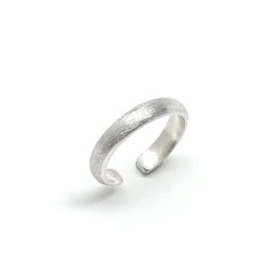 Product Image for  Sterling Silver 2.8mm Brushed Finish Design Midi Ring sz2