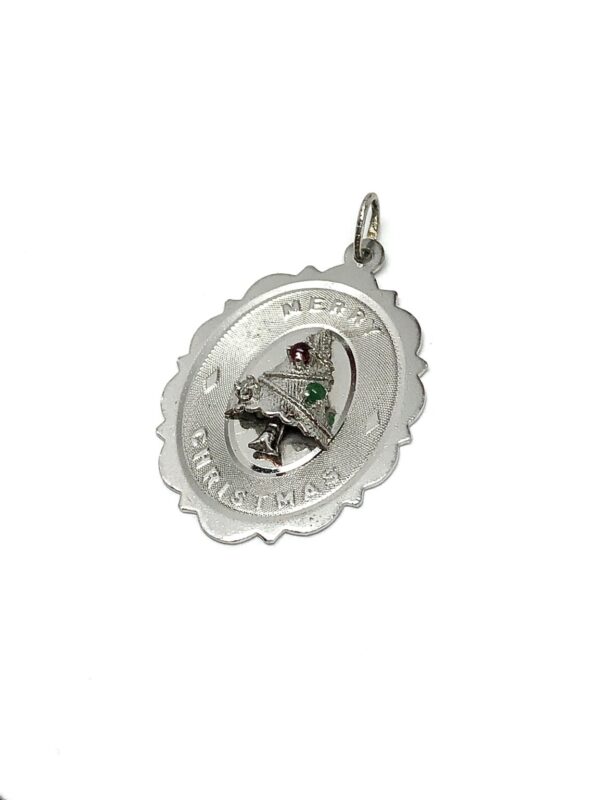Product Image for  Vintage Sterling Silver Diamond Accent Merry Christmas Tree Charm