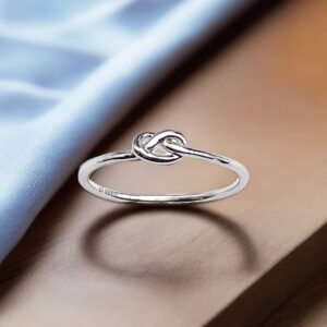 Product Image for  Sterling Silver Ring, sz7.25 Dainty Celtic Love Knot Design Thin Style Band Ring
