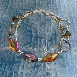Product Image for  Memory wire heart and stone bracelet